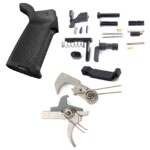 AT3 Tactical Enhanced Lower Parts Kit with Nickel Teflon Trigger - Curved - Black