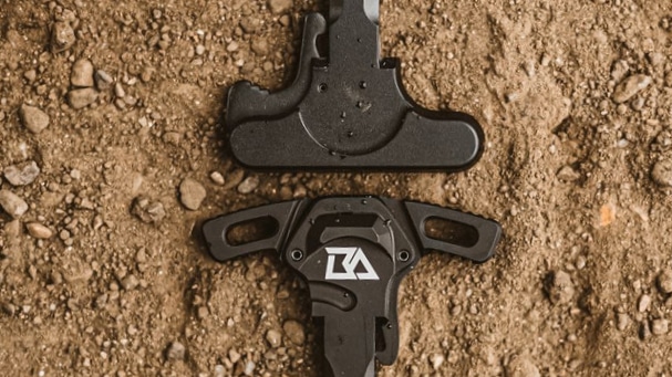 The Breek Arms Warhammer Micro is just wider than a milspec charging handle.