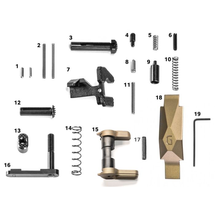 Skip to the end of the images gallery Skip to the beginning of the images gallery Geissele Ultra Duty® Lower Parts Kit, Black. No Grip