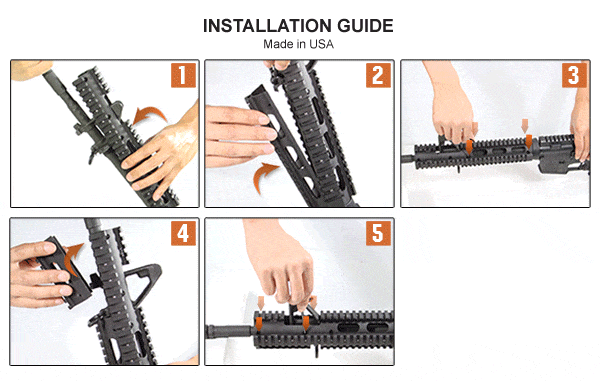 UTG Pro 12" AR-15 Drop-in Quad Rail - Extended Carbine Length